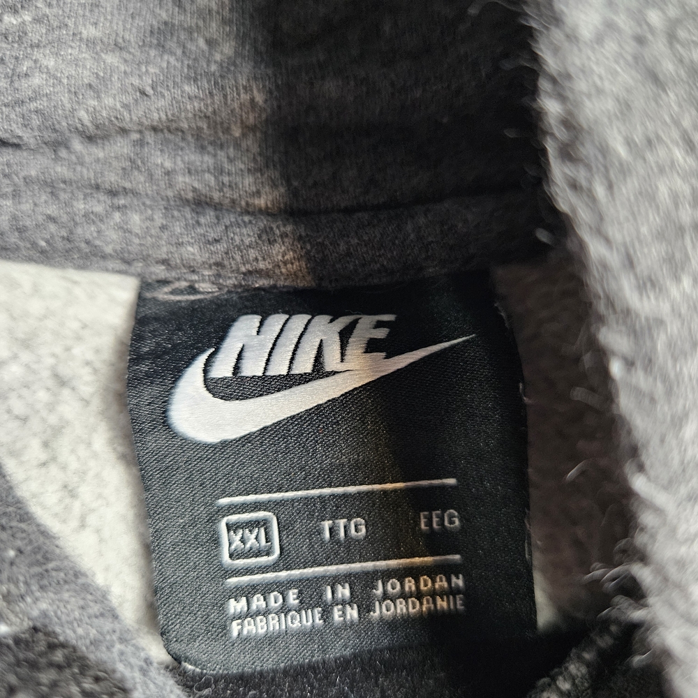 Nike Hoodie XXL Gray Pullover Fleece Sweatshirt Swoosh Logo - Picture 7 of 7